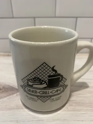 Vintage Maxwell House Silver Grill Cafe 8oz Ceramic Coffee Cup Mug Ft CollinsCO • $15.99