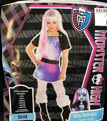 New Monster High Abbey Bominable Child Small 4-6 Cosplay Costume Fast Ship • $11.96