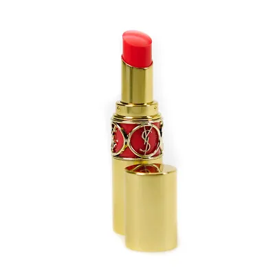 YSL Coral Lipstick Rouge Volupte Shine Pink Lipstick 12 Corail Dolman - NEW • £27.45