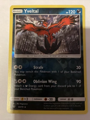 £3.59 • Buy Pokemon Cards Yveltal Reverse Holo Rare 54/73 Shining Legends Pack Fresh Card