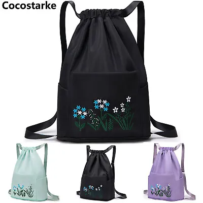 Waterproof Drawstring Bag Gym Bag String Bag Sackpack Cinch Shoulder Backpack • $9.59