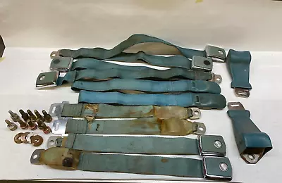 1969 Mustang Cougar Seat Belts Complete Set Including Bolts OEM Aqua • $149.99