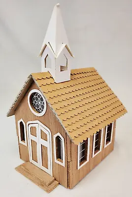Built Greenleaf Village Wooden Country Church Kit Mint Condition • $9.95