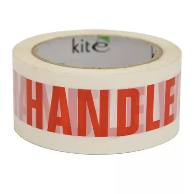 Branded Handle With Care Packaging Parcel Packing Tape Strong 48mm X 66m • £6.99