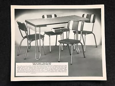 1950's PEERLESS CHROME Formica Dinette Table & Chairs Trade Card Mother Pearl #2 • $9.99