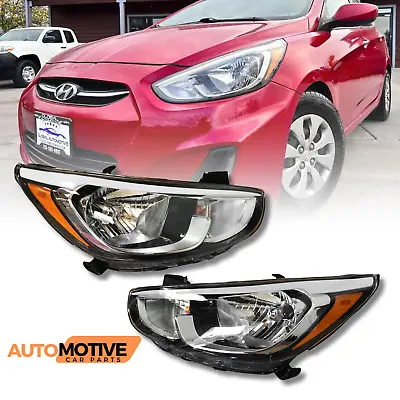 For 2015 2016 2017 Hyundai Accent Halogen Headlight Assembly Right+Left Pair • $258.94