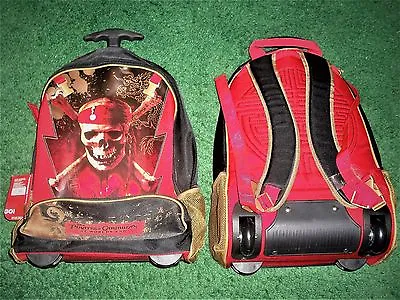 Disney Store PIRATES OF THE CARIBBEAN Rolling Luggage Back Pack Travel Suitcase • $79.95
