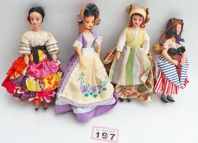 #197 3 Vintage Rexard National Costume Dolls + 1 Other. • £16.50