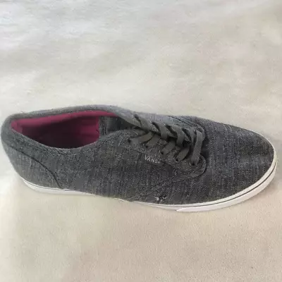 Vans Womens Atwood Skate Shoes Gray 721356 Low Top Pinstripe Fabric Lace Up 7.5M • $8.25