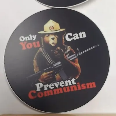 Anti Communism Bear 🐻 Stickers 3  Round  • $4.88