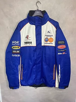 Mens Yamaha Quilted Waterproof Jacket Full Zip Size XL Sponsored Embroidery  • £59.99