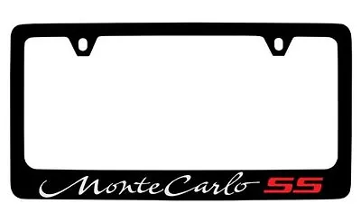 Monte Carlo Ss Black Metal License Plate Frame • $12.99