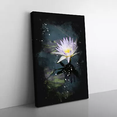 Pretty Water Lily Canvas Wall Art Print Framed Picture Decor Living Room Bedroom • £24.95