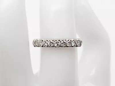 Vintage 1940s $2000 .50ct 10 VS H Diamond Platinum Wedding Band Ring • $585