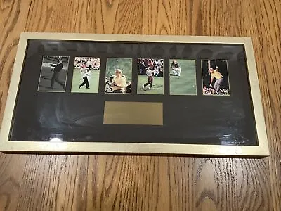 Vintage Masters Champion JACK NICKLAUS Framed Matted Photos 6 Hole 2.25” X 3.5” • $49.99