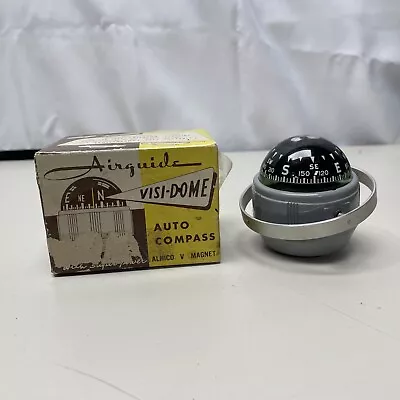 Vintage Airguide Visi-Dome #86-A Auto Compass Gray Used • $29.95
