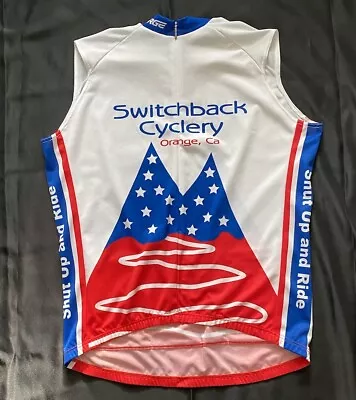 Men's Verge Sports XL Cycling Jersey Patriotic Theme W Zip & Pockets • $19.99