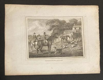 £4 • Buy Etching By Samuel Howitt HARE-HUNTING 
