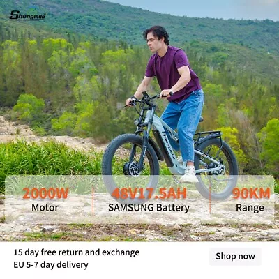 Aldult E-Bike 26  Electric Bicycle 2000W E Mountain Bike 840Wh 48V Fat Tyre MTB • $1699