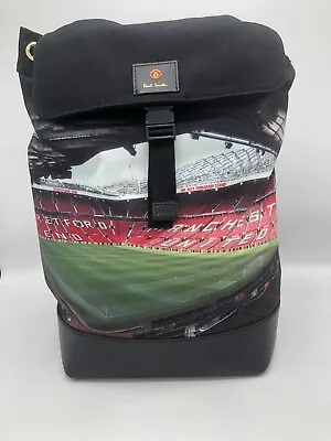 PAUL SMITH & Manchester United 'Stadium' Print Man Utd Backpack Rucksack Bag • £399.99