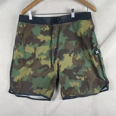 Hurley Board Shorts Mens Size 34 Swim Shorts Green Phantom (Unnetted) • $18.99