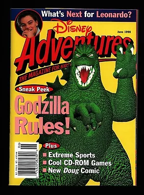 Disney Adventures Kid's Magazine June 1998 Godzilla On Cover 020122WENON • $26.50