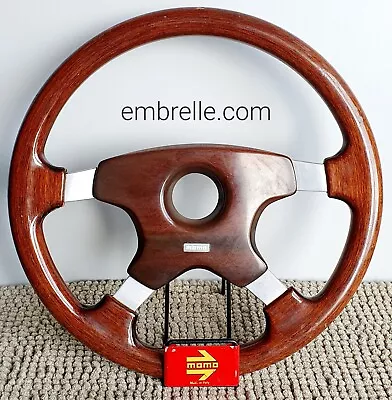 MOMO Astra Wooden Steering Wheel Made In Italy RARE HONDA BMW Mercedes W201 W124 • $259.99