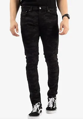 Copper Rivet Camo Denim Black Jeans  033215-BK Men's  • $19.99