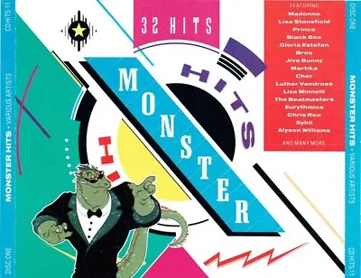 (86) 'Monster Hits'- Rare Original UK Fatcase 2CD 1989-Martika/Prince/Cher- New • £19.95