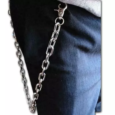 £5.66 • Buy Men Women Silver Metal Wallet Chain Jeans Biker Rocker F5X3 Chunky Y6I1 B P9E2