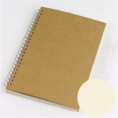 $12.09 • Buy A5 Bullet Journal Notebook Hardcover Cardboard Dot Grid Spiral Diary Journal