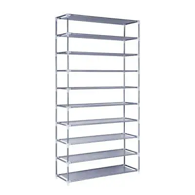 $26.95 • Buy Artiss Shoe Rack 10 Tier Shelves Shoes Cabinet Storage 50 Pairs Steel Stand