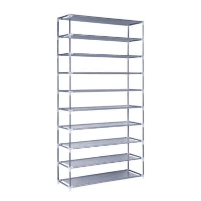 $26.95 • Buy Artiss Shoe Rack 10 Tier Shelves Shoes Cabinet Storage 50 Pairs Steel Stand