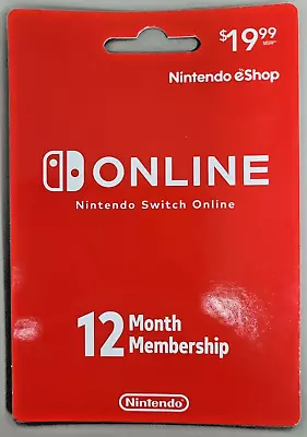 Nintendo Switch Online 12 Month Individual Membership • $18.45