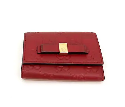 Gucci Purse Wallet Holder Case Ribbon 6 Keys Leather Gucci Sima Authentic • $75