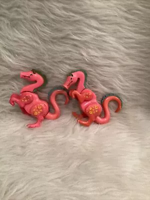 Vtg (2) 1974 Fisher Price Castle Little People #992 Pink Dragon Toys Collectible • $49.99