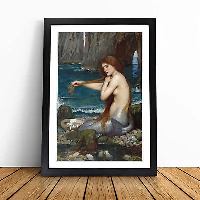 A Mermaid Vol.1 By John William Waterhouse Wall Art Print Framed Canvas Picture • $23.56