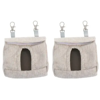  2 Pcs Rabbit Food Dispenser Water Feeder Cloth Bag Storage Rack • £10.99