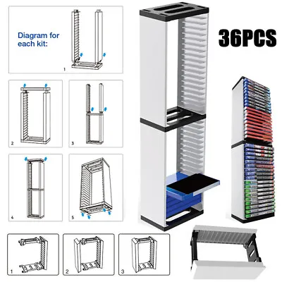 $50.62 • Buy 36 Game  Disk Storage Holder Tower Stand For PS4 Pro/PS5/ONE Switch