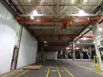 Cleveland Tramrail P&H 5 Ton Single Girder Underhung Bridge Crane 35' 10  Span • $11999.98