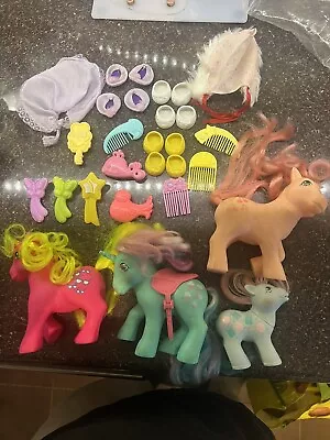 Vintage My Little Pony G1 Bundle With Brushes Shoes And Accessories 80s • £35