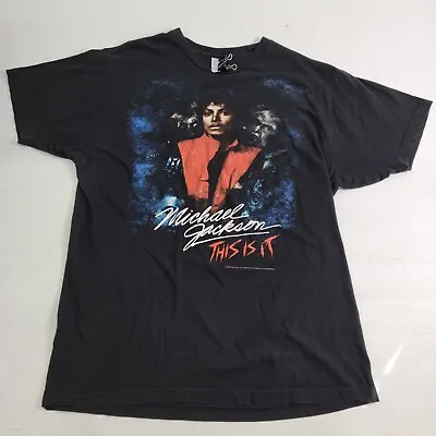 Michael Jackson  This Is It  2009 Tour Concert Men's Shirt Black Size XL Tultex  • $29.66