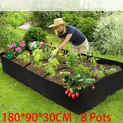 £18.99 • Buy Extra Large Fabric Raised Bed Garden Plant Flower Grow Vegetable Planting Bag UK