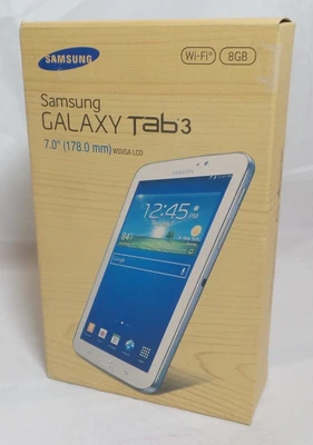 Boxed Samsung Galaxy Tab 3 SM-T210 8 GB Wi-Fi 7-in - White (SM-T210RZWYXAR) • £249.99
