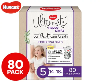 $76.65 • Buy Huggies Ultimate Size 5 14-18Kg Nappy Pants 80Pk