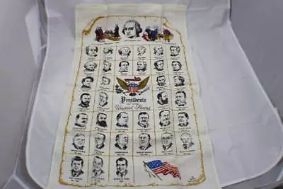 VINTAGE CLOTH  KITCHEN TOWEL KAY DEE Presidents Of The United States 1969 Nixon  • $17.25