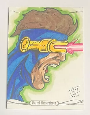 2016 UD Marvel Masterpieces Sketch Card Cyclops By Bryan  SilverBaX  Sheppard • $5.50