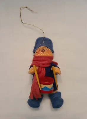 Vintage 1981 Annalee Mobilitee Dolls Felt Little Drummer Boy Christmas Ornament • $18