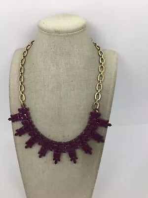 J. Crew Gold & Purple Statement Necklace  • $12