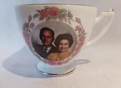 Coalport Queen Elizabeth Ll & Prince Philip Celebrate Ruby Wedding 1987. Tea Cup • £10.99